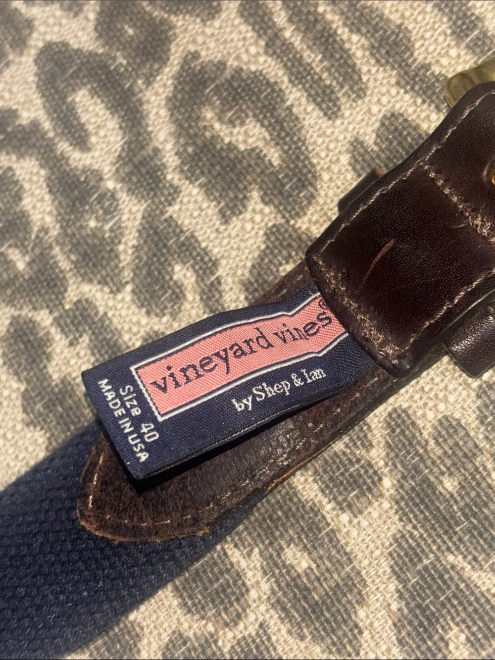 Vineyard vines canvas club whale print belt men’s holf belt preppy coastal 40